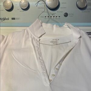 Old Navy White Button-Up Polo